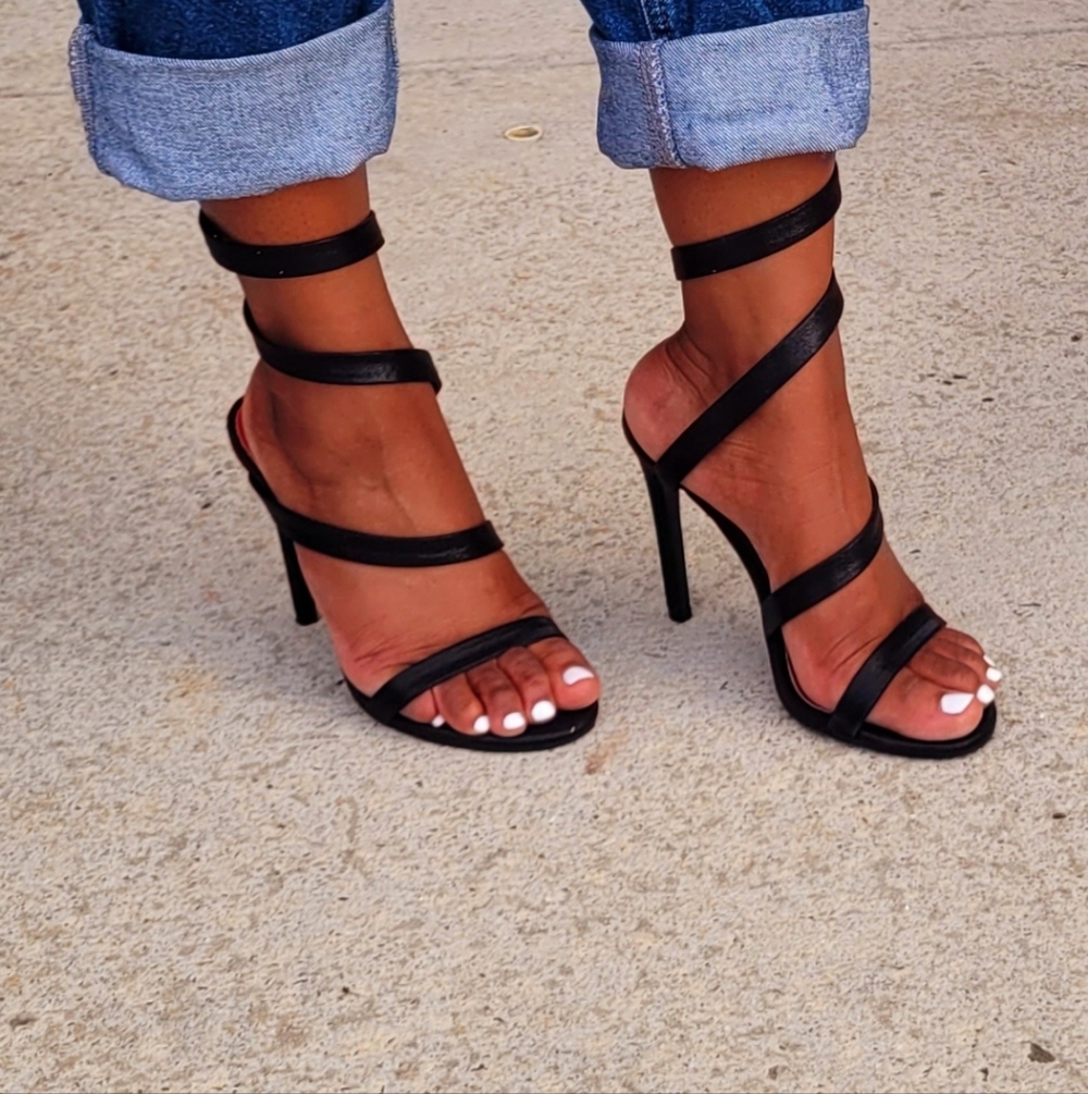 Black Strappy Heels